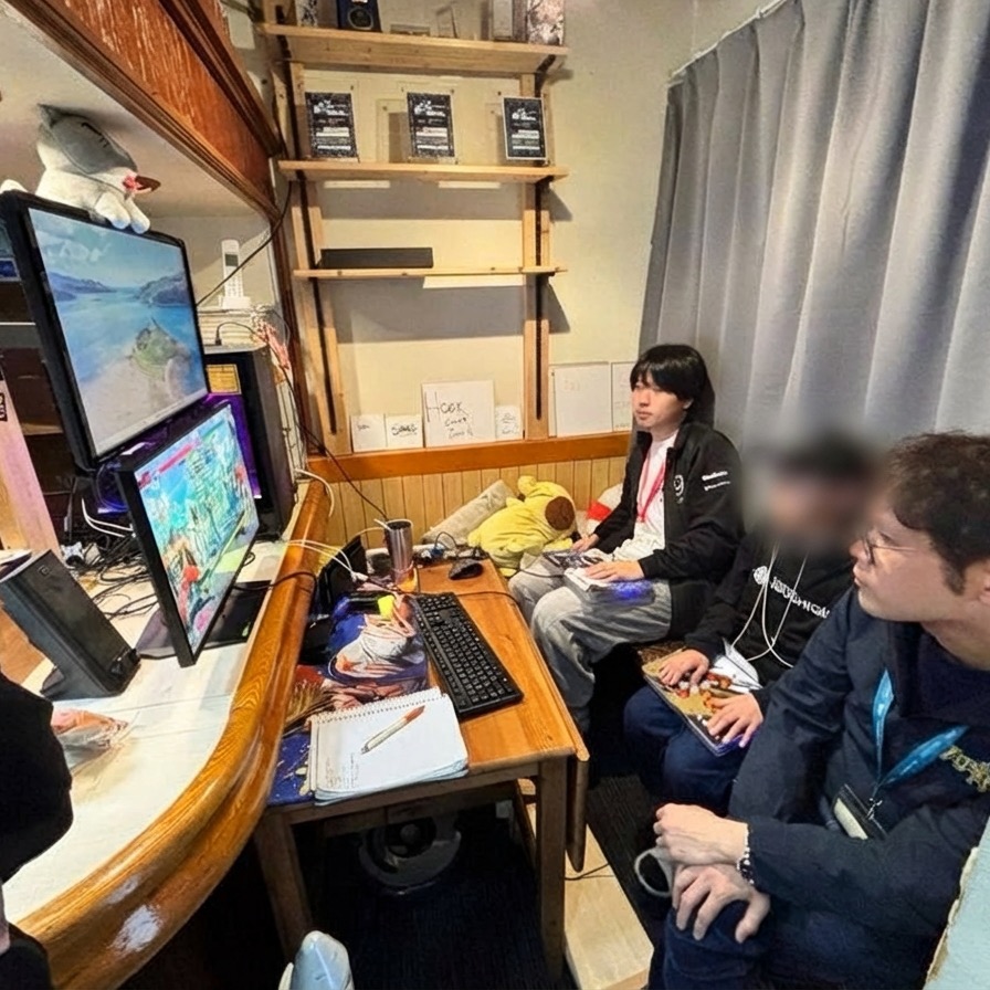 ゲームBAR ウサギヤ 対戦会の様子